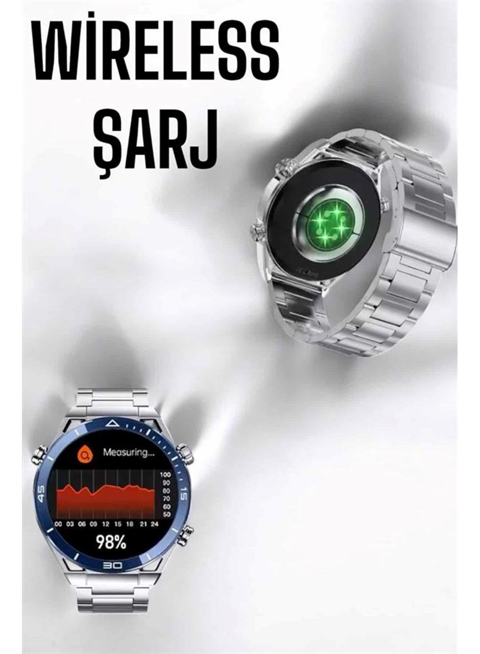 Akıllı Saat Yeni Nesil 2024 Model Metal Kordonlu Bluetooth Bağlantılı