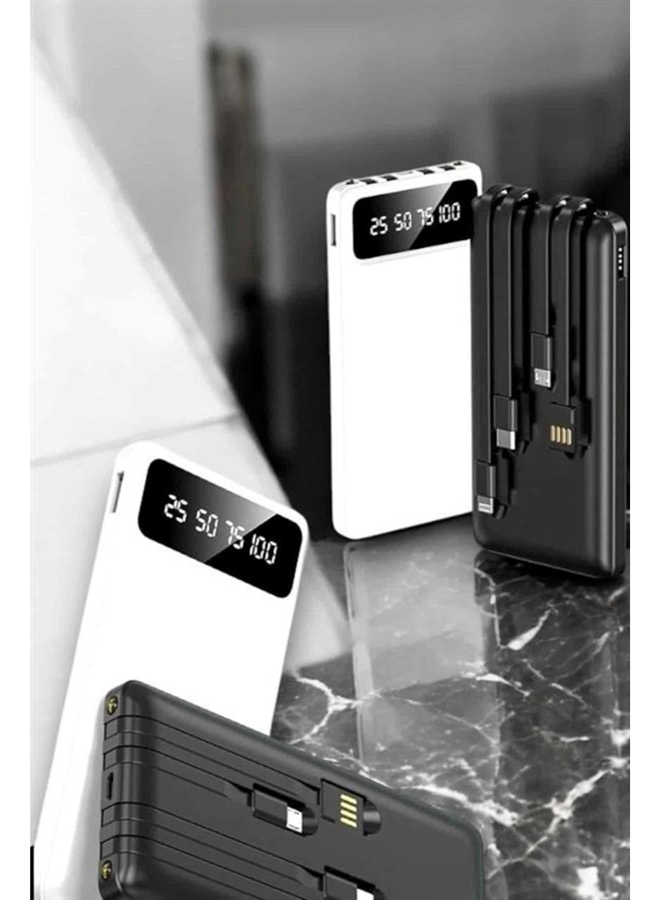 20.000 Mah Led Işıklı LCD Ekran USB Girişli Type-C Lightning Powerbank