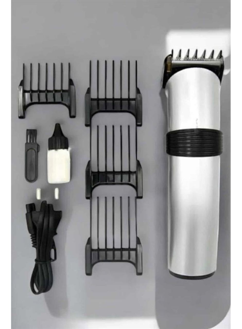 4 Taraklı Profesyonel Şarjlı Saç ve Sakal Kesme Tıraş Makinesi Seti
