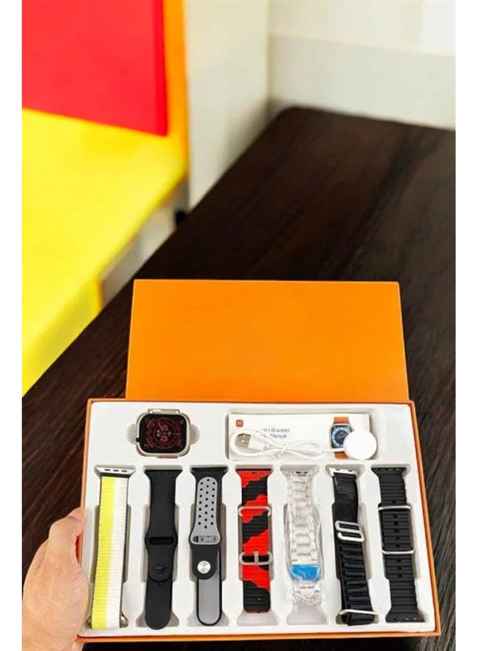 Akıllı Saat 7 Kordonlu Bildirim Görebilen Metal Kordon GPS Özelliği