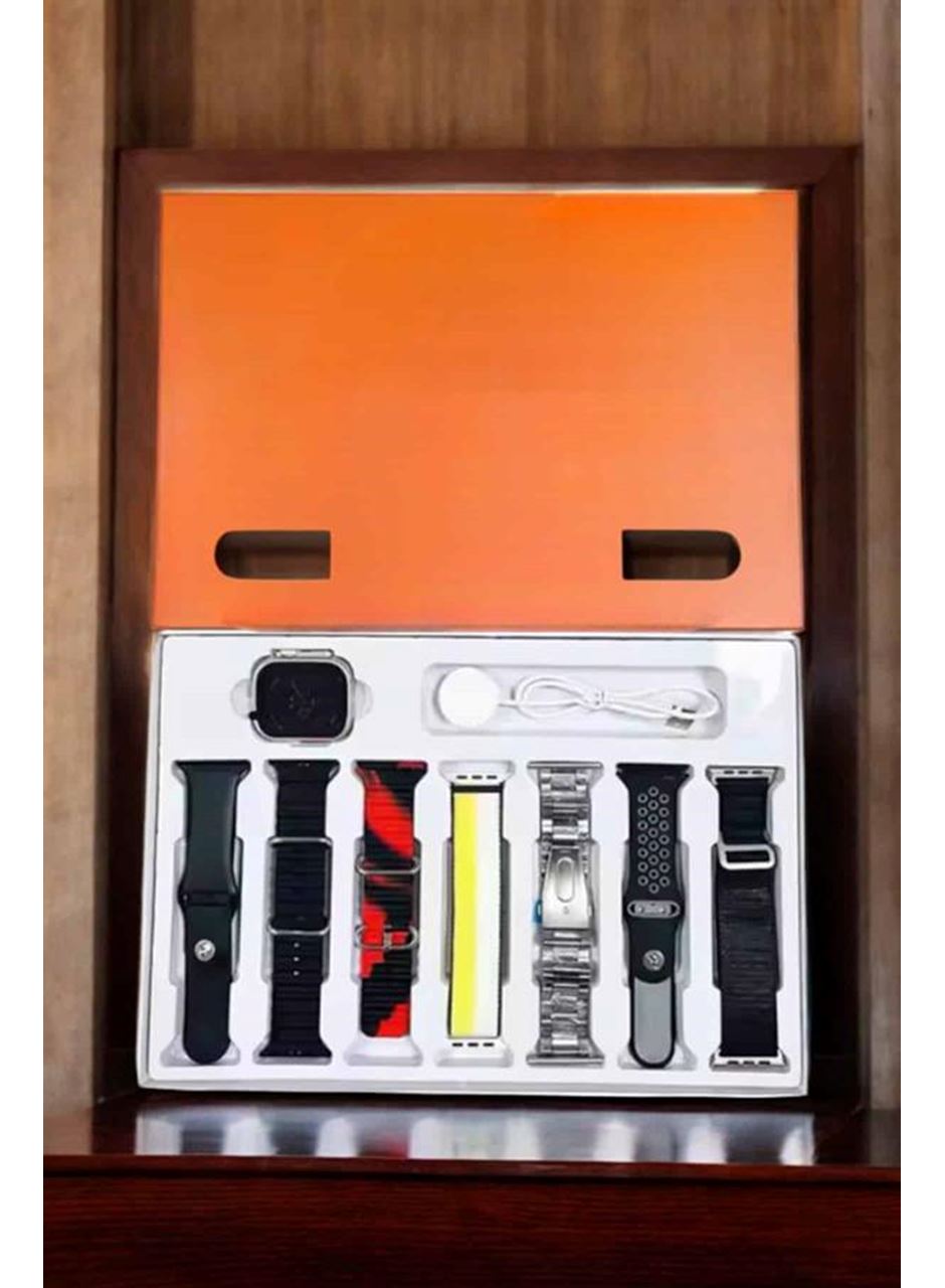 Akıllı Saat 7 Kordonlu Bildirim Görebilen Metal Kordon GPS Özelliği