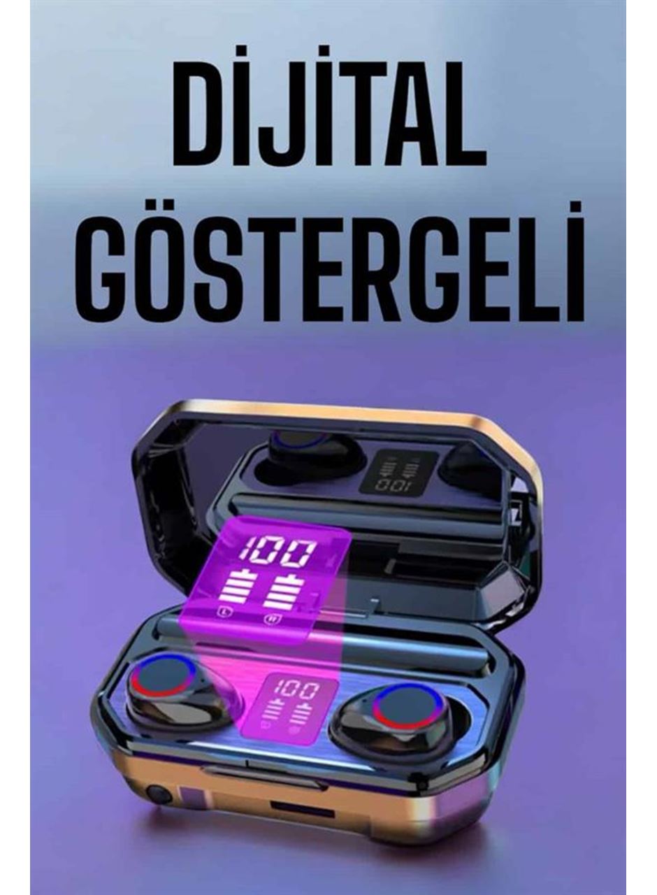 Kablosuz Bluetooth Kulaklık Dijital Göstergeli Uzun Pil Ömrü