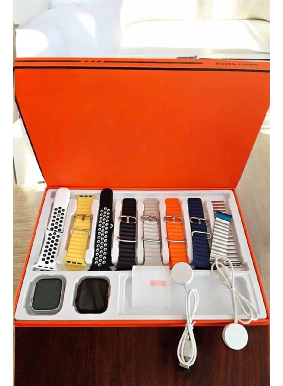 Akıllı Saat 7 Kordonlu Metal,Plastik Ve Hasır Kordon Seçeneği