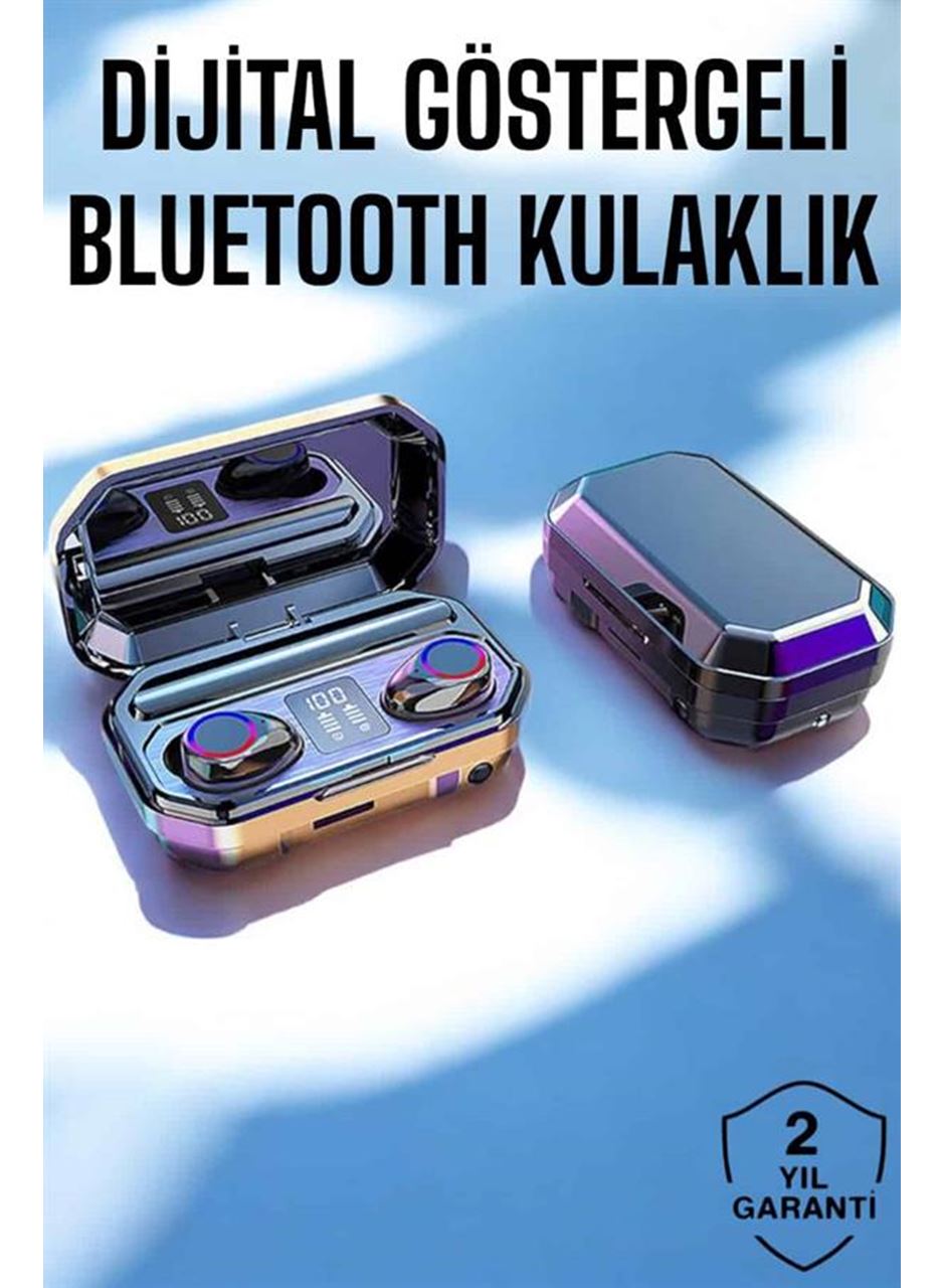 Dijital Göstergeli Bluetooth Bağlantılı Kulaklık Dokunmatik Kontrol