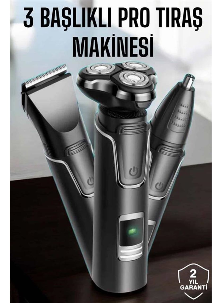 Yüksek Performanslı 3 Başlıklı Profesyonel Tıraş Makinesi
