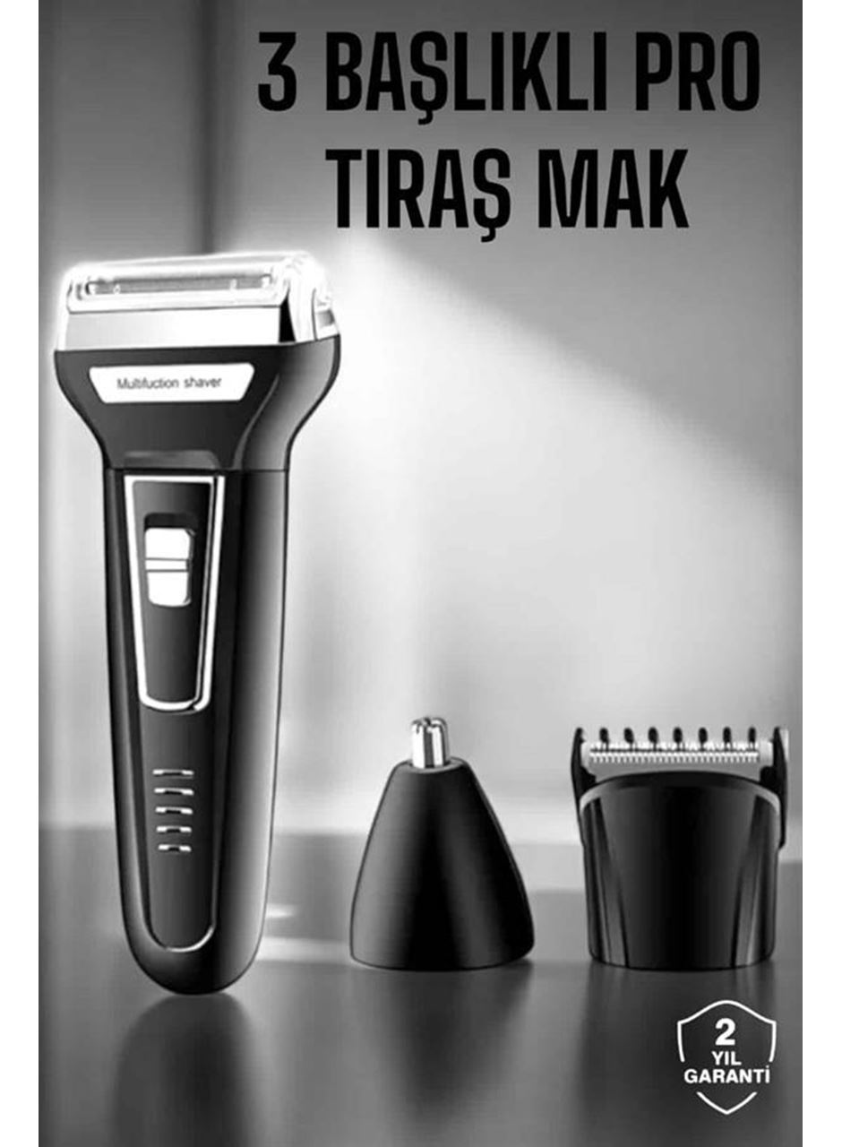 3 Başlıklı Kulak Ve Burun Tıraş Makinesi Erkeklere Özel