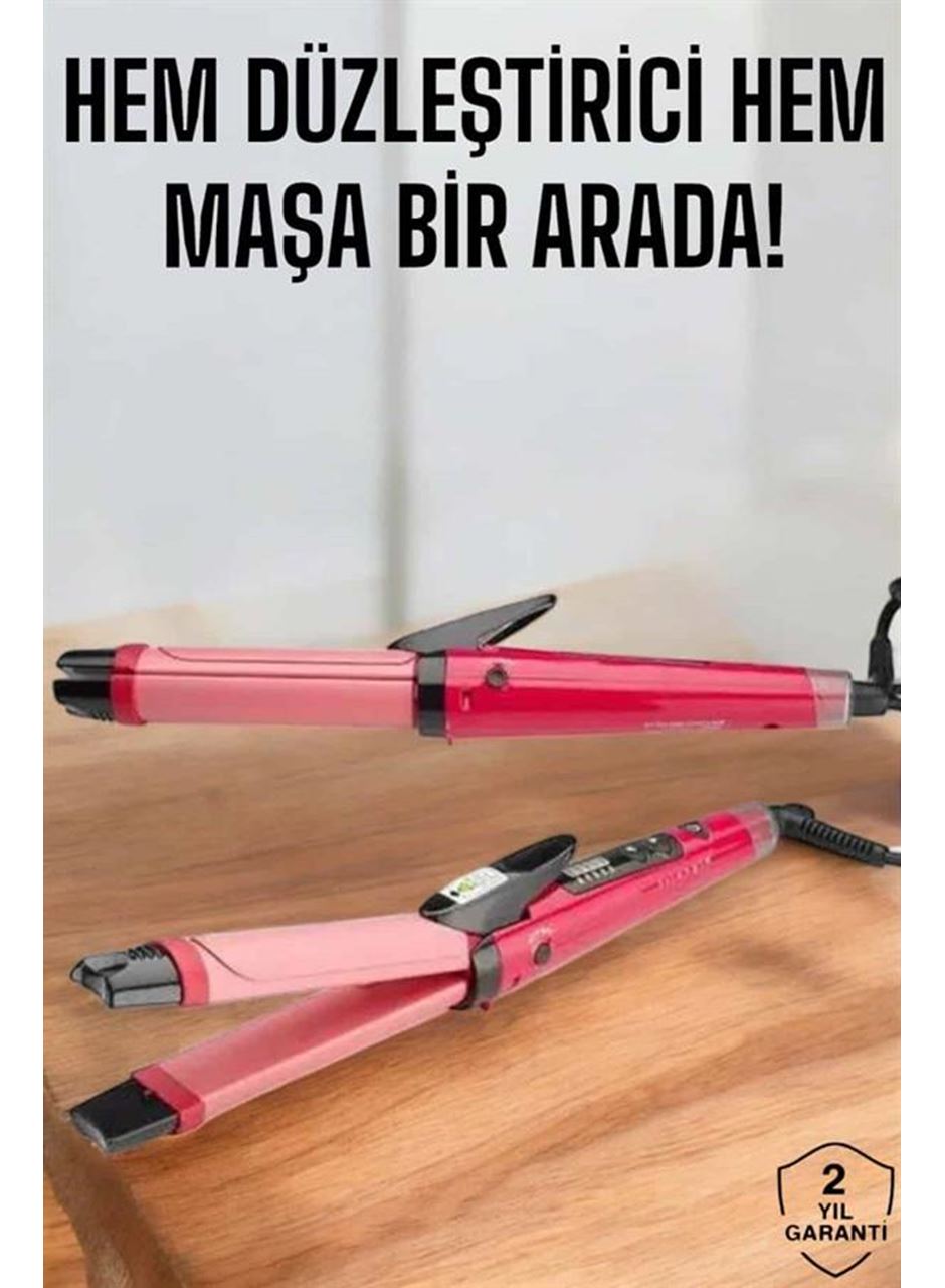 Hem Düzleştirici Hem Maşa Saç Şekillendirici