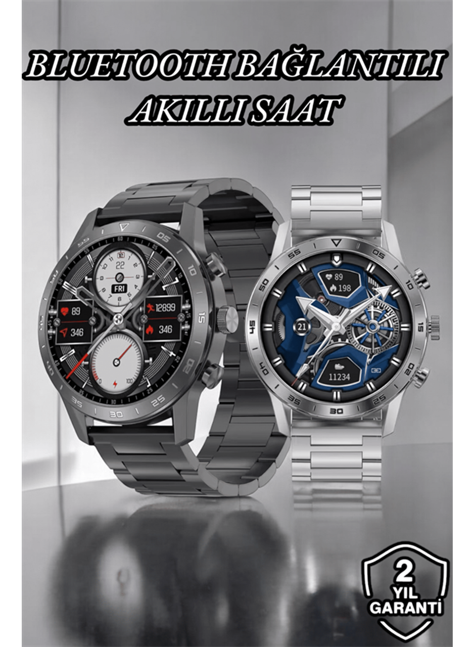 Suya Dayanıklı Dokunmatik Akıllı Saat Bluetooth 5.0, Sesli Asistan ve Sağlık Takibi