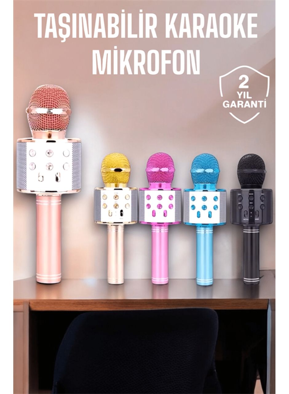 Taşınabilir Bluetooth Karaoke Mikrofon: Hafıza Kart Girişli, Etkileyici Performans