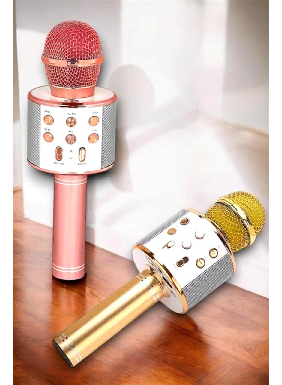 Kablosuz Bluetooth Karaoke Mikrofon USB ve AUX Girişli, Yüksek Ses Kalitesi