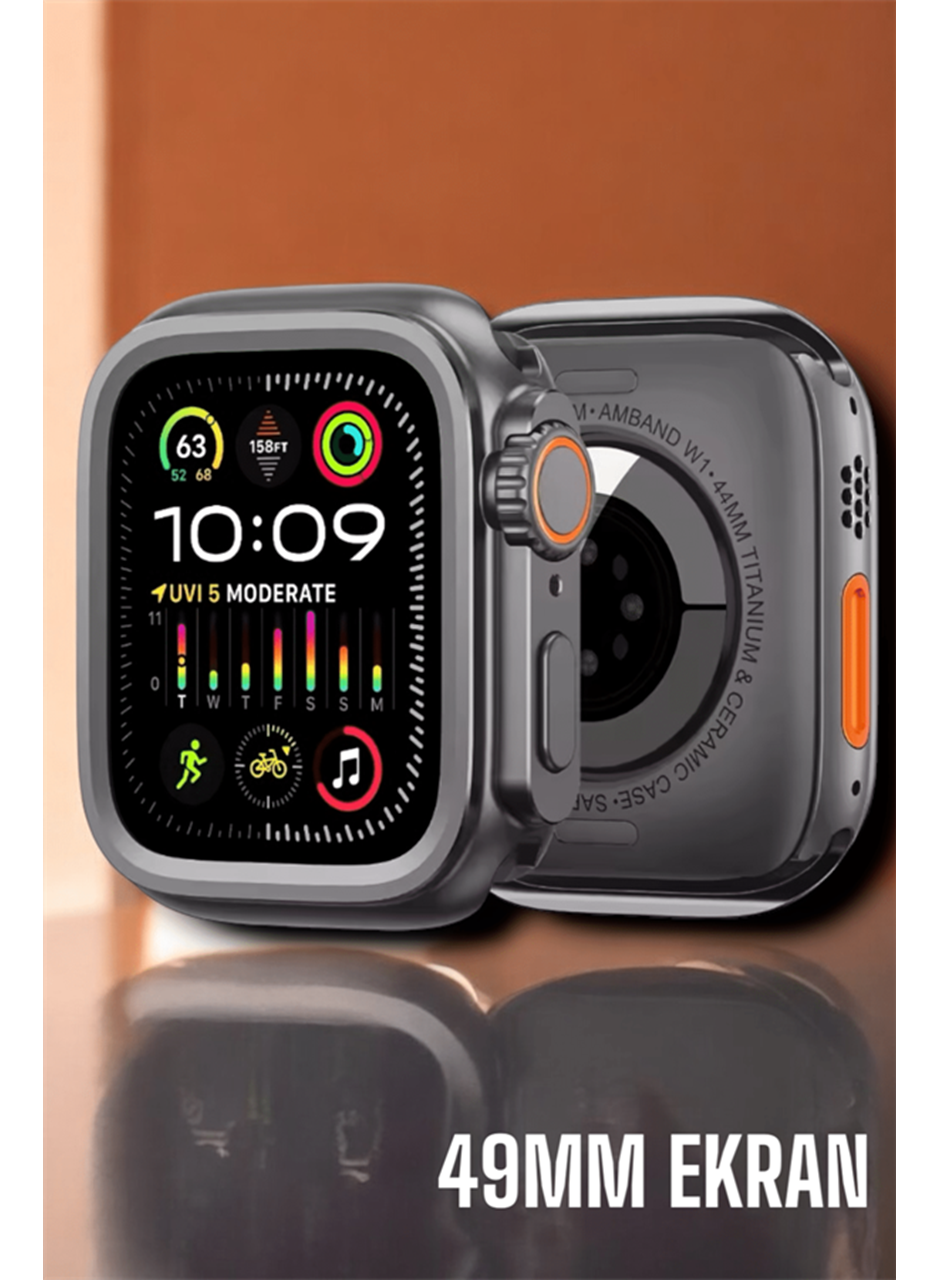 Suya ve Toza Dayanıklı 45 MM Akıllı Saat Bildirim ve Cevapsız Çağrı Görüntüleme