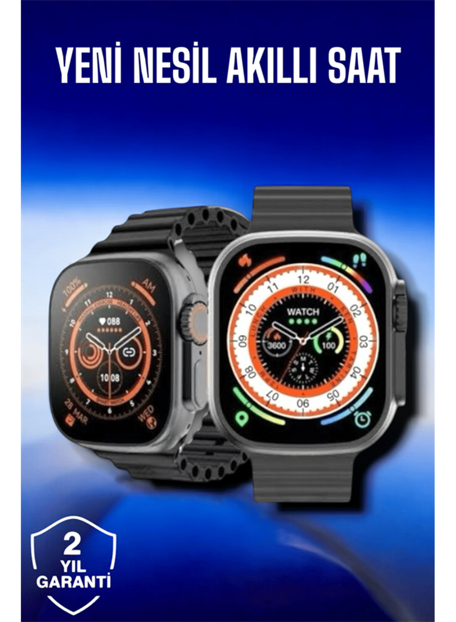 45 MM Gri Kasa Ultra Akıllı Saat Sesli Görüşme, Sağlık Takibi, Suya Dayanıklı