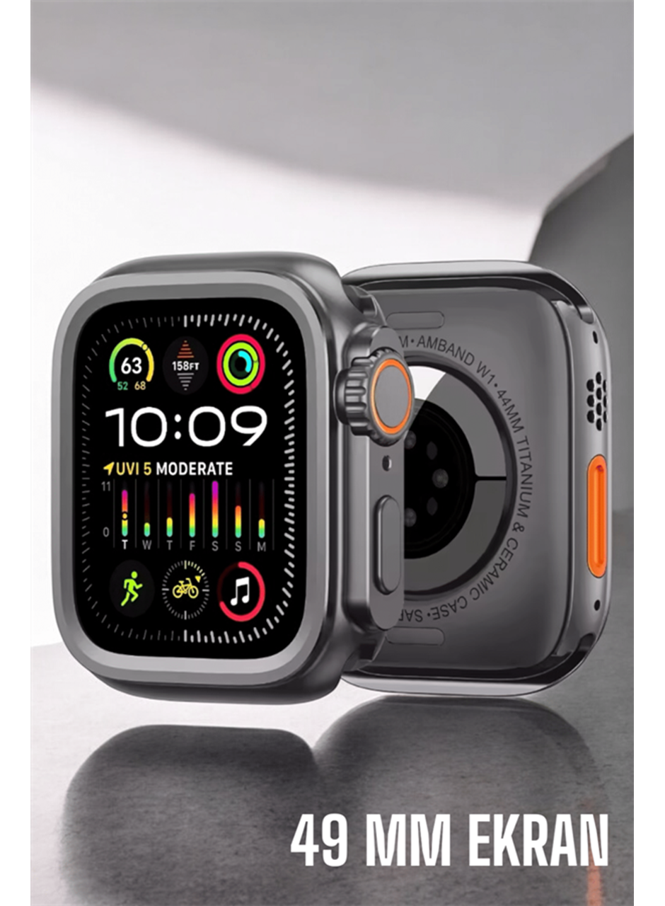 45 MM Gri Kasa Ultra Akıllı Saat Sesli Görüşme, Sağlık Takibi, Suya Dayanıklı