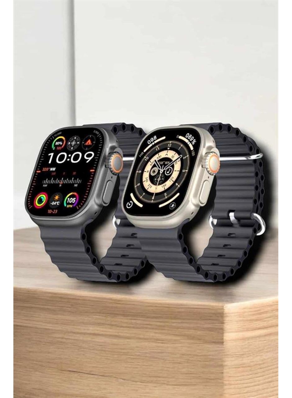 45 MM Gri Kasa Ultra Akıllı Saat Sesli Görüşme, Sağlık Takibi, Suya Dayanıklı