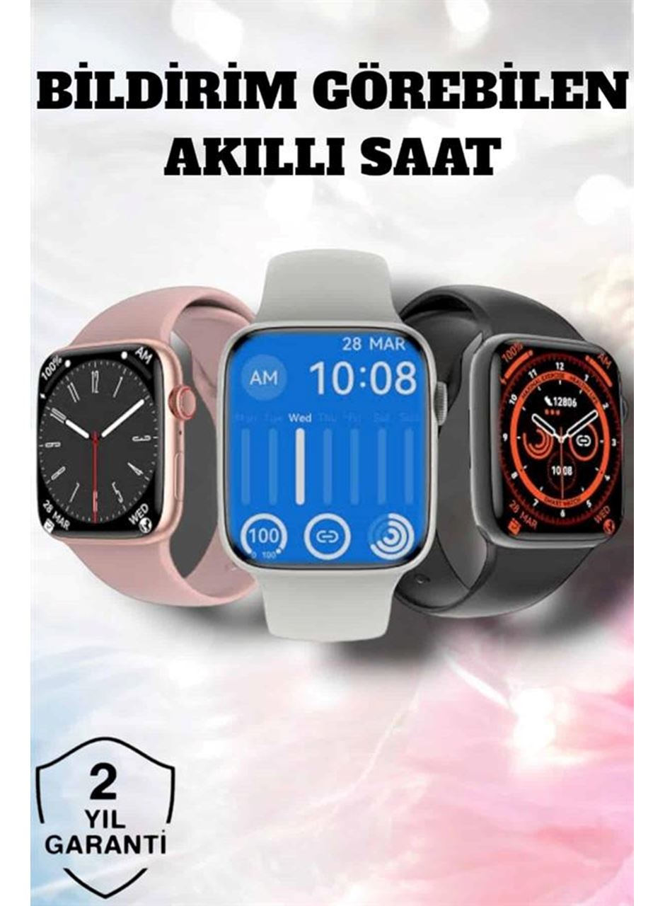 Akıllı Saat Adım Sayar, Kalp Atışı İzleme Dokunmatik Bluetooth Bağlantılı