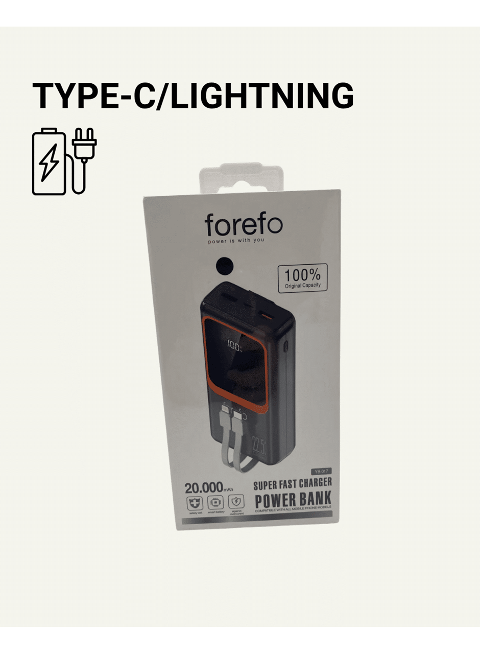 Dijital Ekranlı 20.000 mAh Powerbank | 22.5W Hızlı Şarj + Çoklu Bağlantı Seçeneği