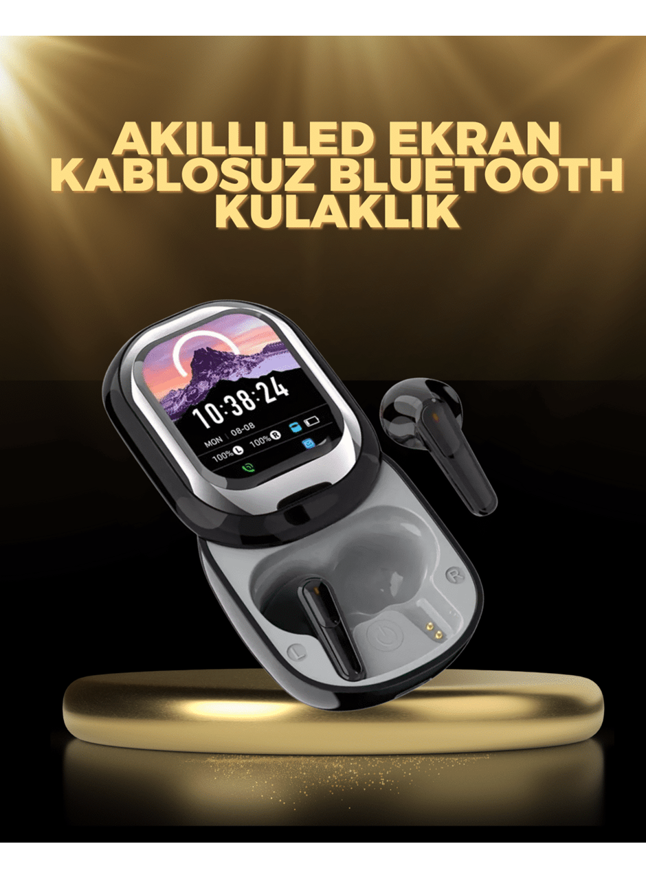 Kişiselleştirilebilir LED Ekranlı Bluetooth Kulaklık – Oyun & Müzik Modlu