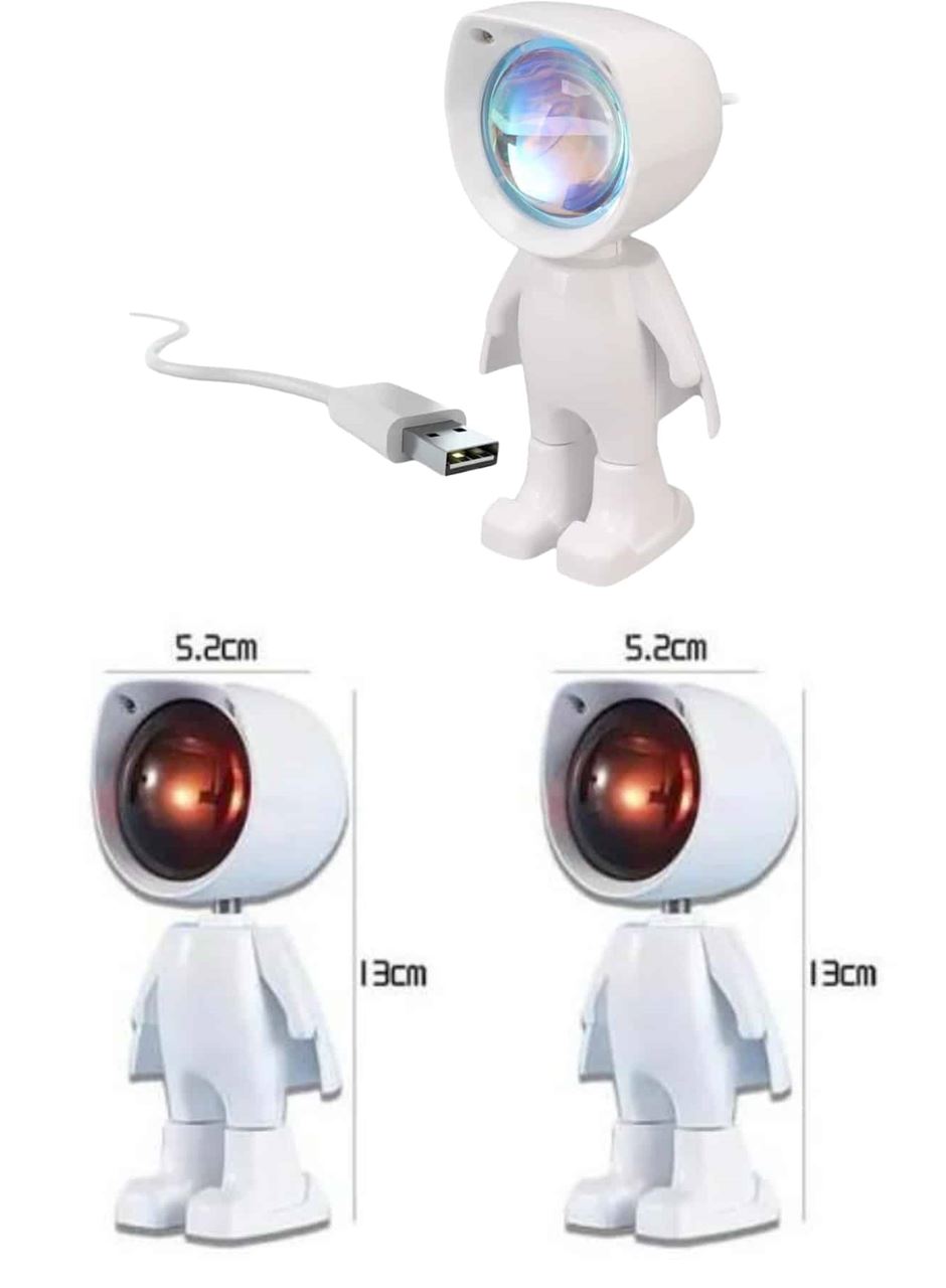 Astronot Işık Projektörü Gökkuşağı Projeksiyon Gece Lambası Hediyelik