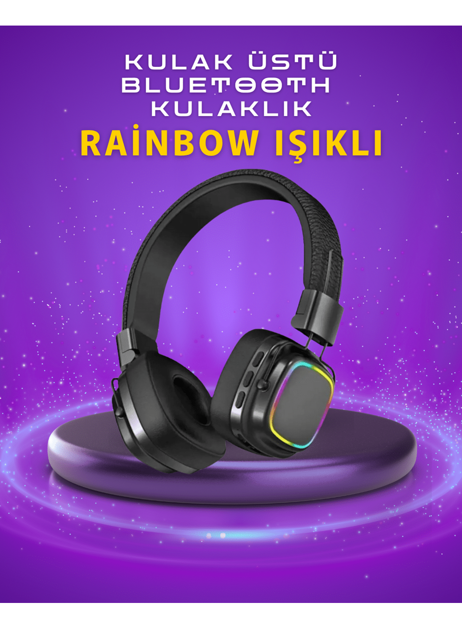 Renkli Işık Efektli Bluetooth 5.3 Müzik Kulaklığı