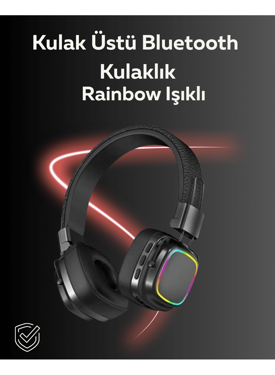 RGB Işıklı Katlanabilir Bluetooth 5.3 Kulak Üstü Kulaklık