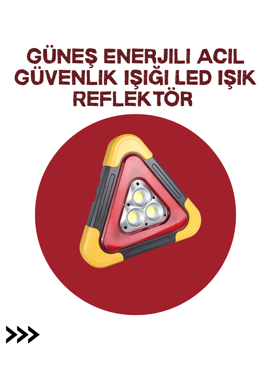 Alüminyum Gövdeli LED Üçgen Reflektörlü Acil Işık