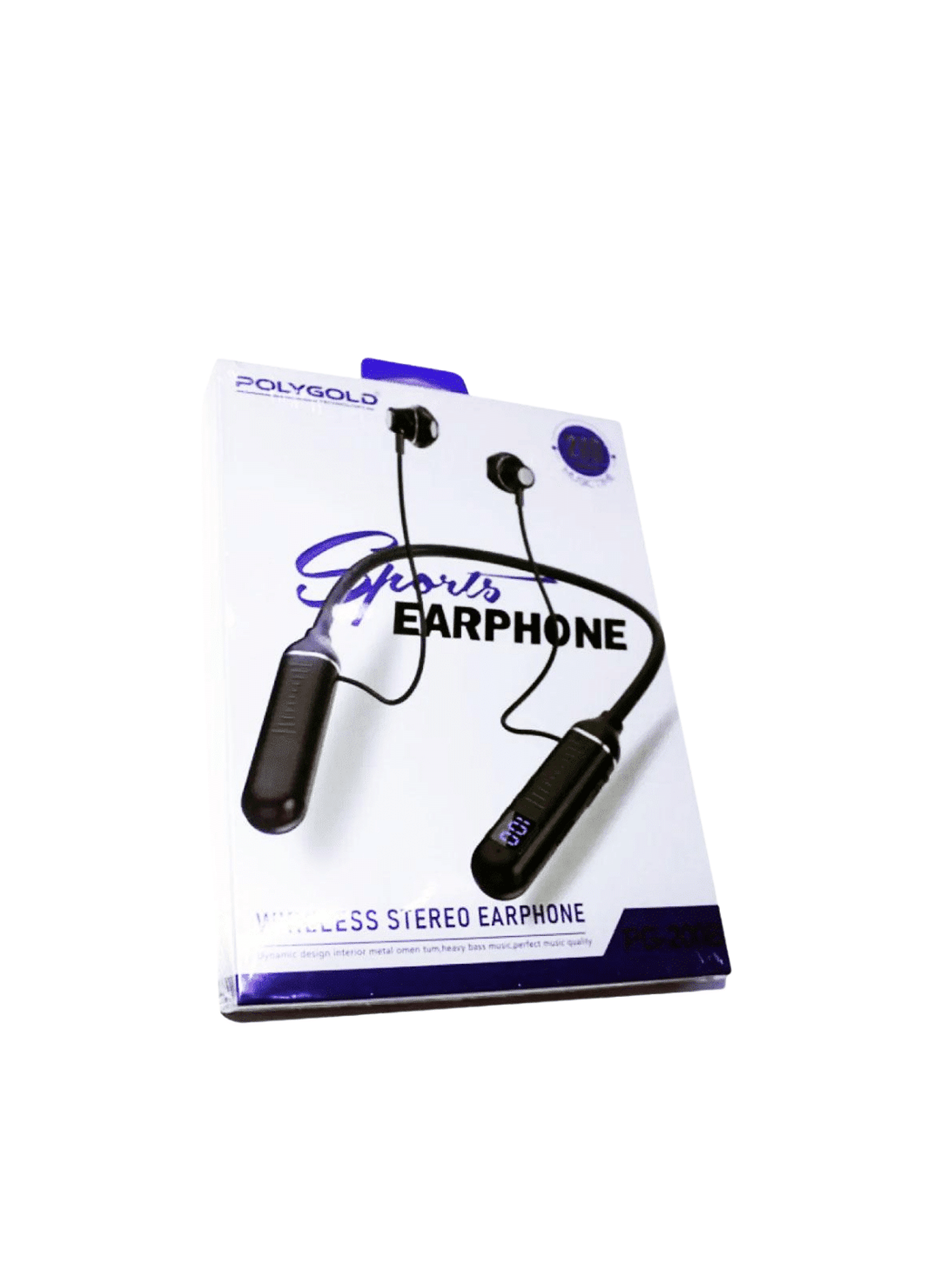 Polygold PG-100 Boyun Askılı Kablosuz Kulaklık – 200 Saat Bekleme Süresi, Stereo Ses, Mikrofonlu