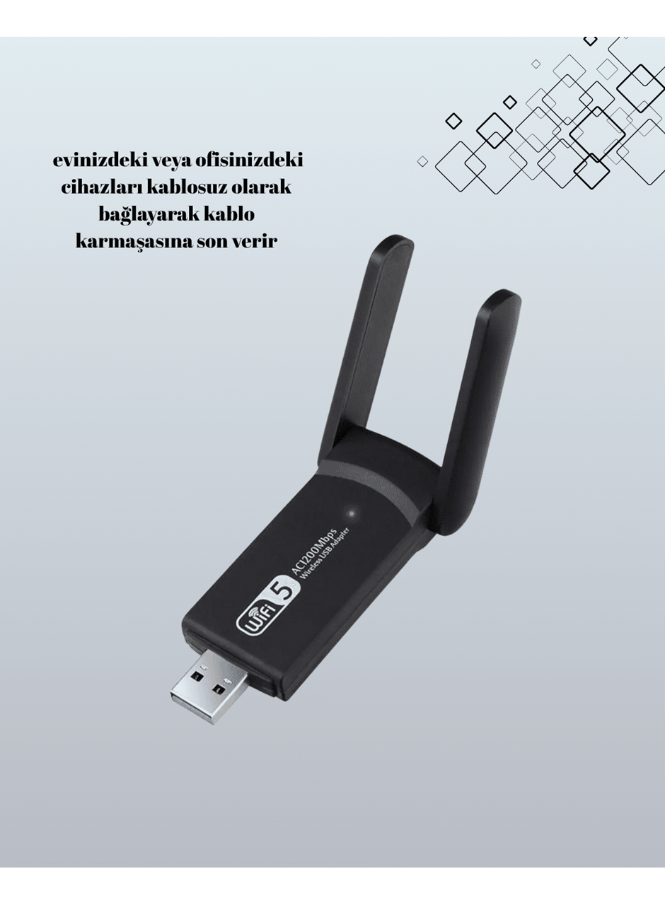 USB 3.0 Wireless Adaptör – 2.4GHz & 5GHz Destekli