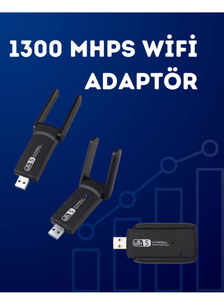 USB WiFi Adaptör – 1200 Mbps Hız
