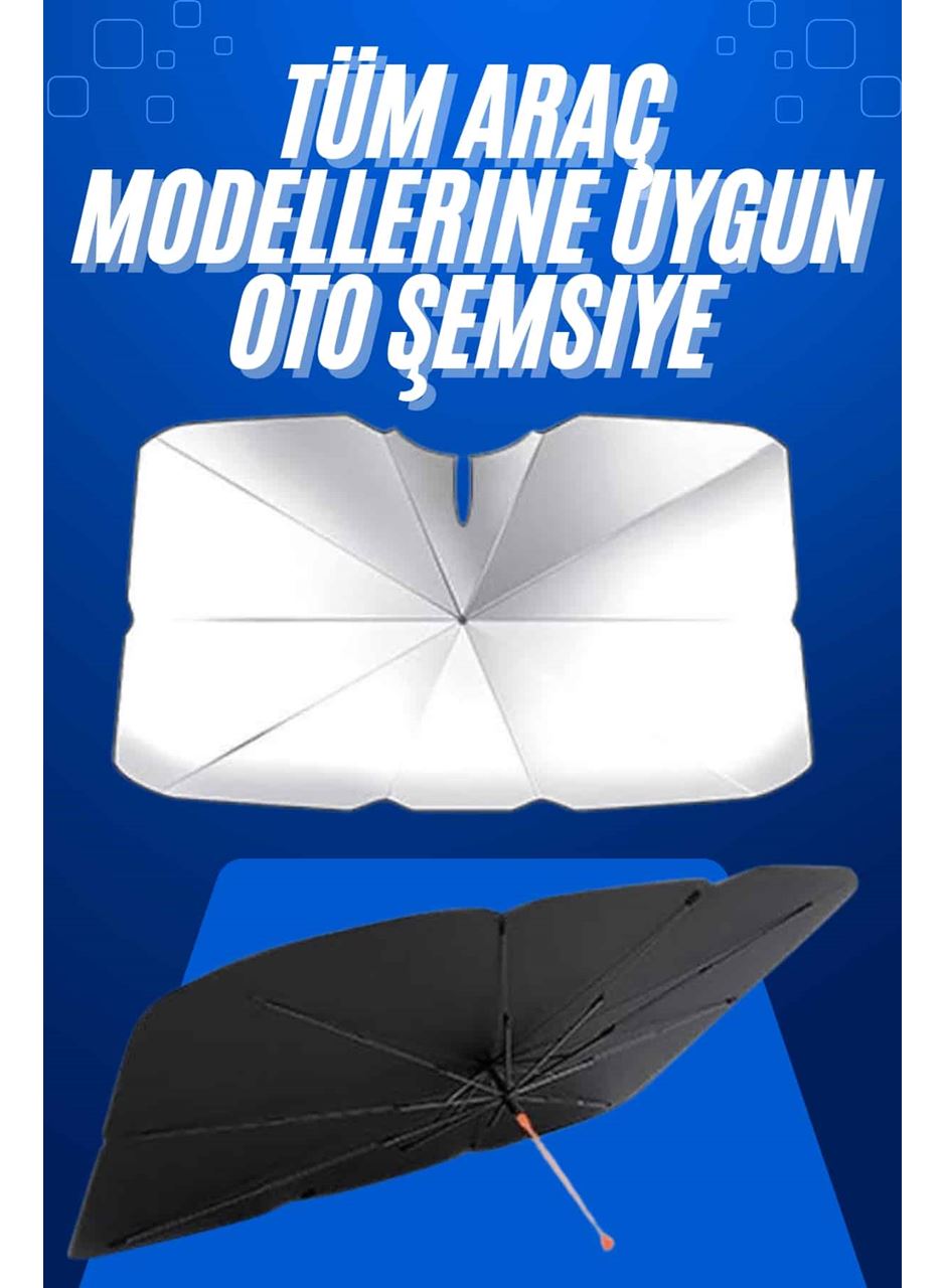 Taşınabilir Oto Cam Güneşliği Katlanabilir Tüm Araçlara Uyumlu Güneş Gölge Koruyucu