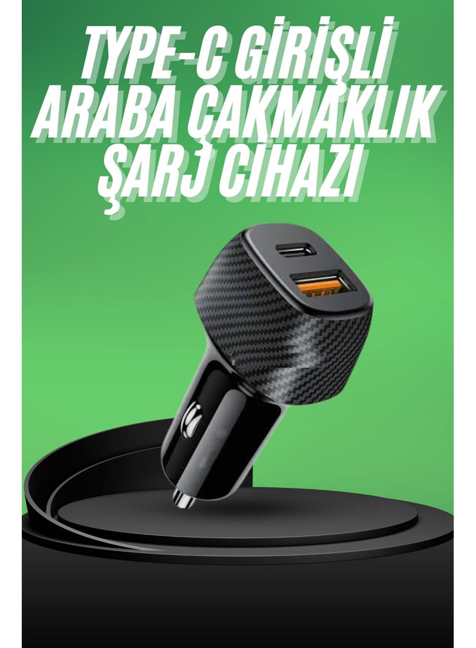 Type-C Girişli Araba Çakmaklık Şarj Cihazı 38W Oto Çakmaklık