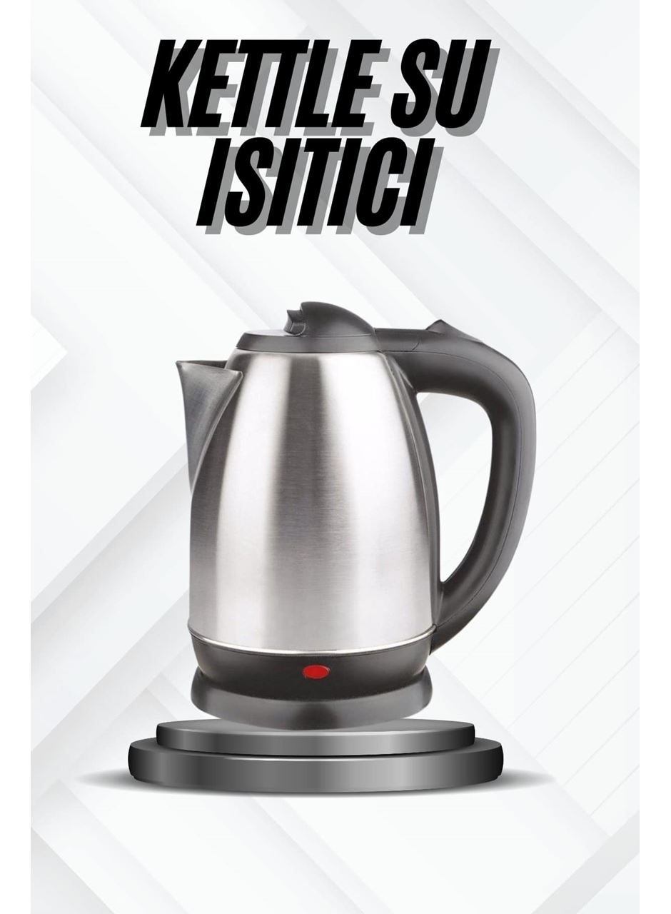 Kettle Su Isıtıcı C F Priz Uyumlu 220 - 240 V Paslanmaz Çelik Kablolu