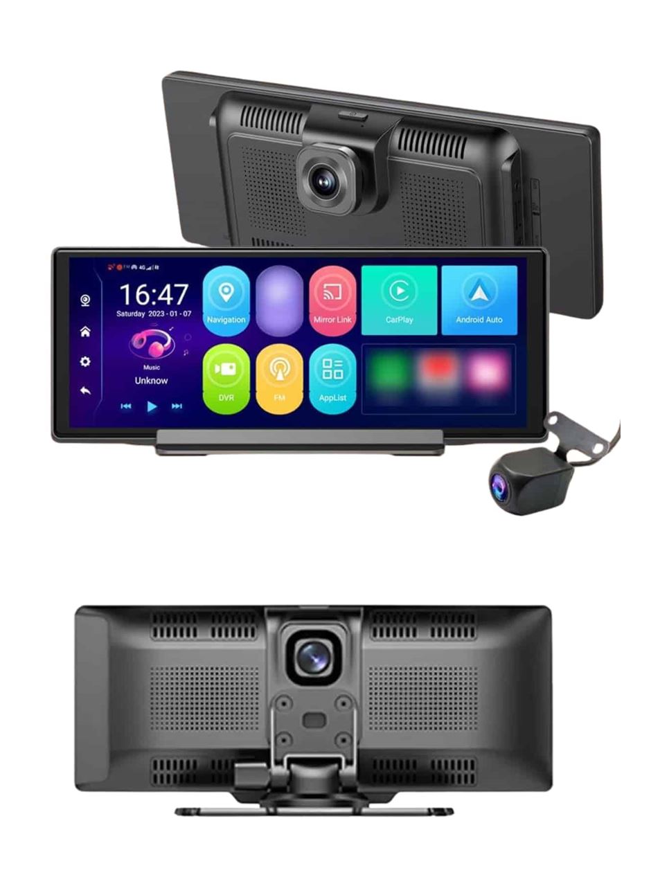 Android ve İOS Uyumlu Ön Arka Çift Kameralı Araç Ekranı Dokunmatik CarPlay