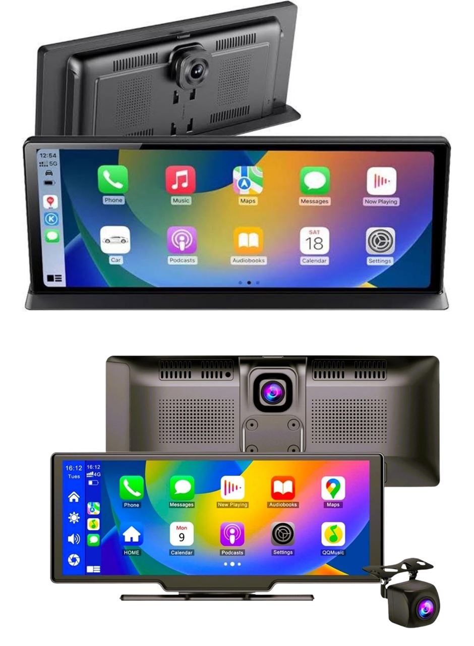 4K Ultra Araç İçi Ön ve Arka Kameralı Ekran HD 2 Kameralı Torpido Üstü Araç Multimedya