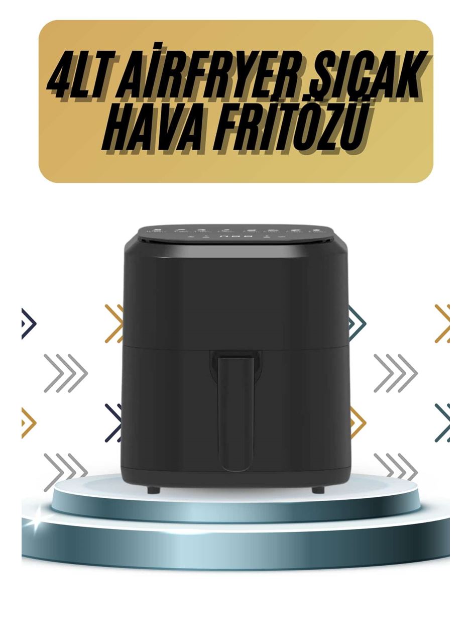 4L Airfryer Hazneli Hava Fritözü Yağsız Fritöz Taşınabilir Fırın İşlevi Gören Pratik