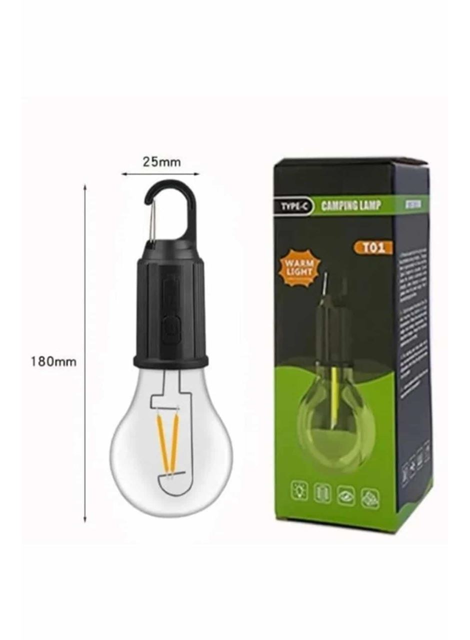 Şarjlı Aydınlatma Ampul Tasarımlı Ambians Işık Askılı Kamp Lambası