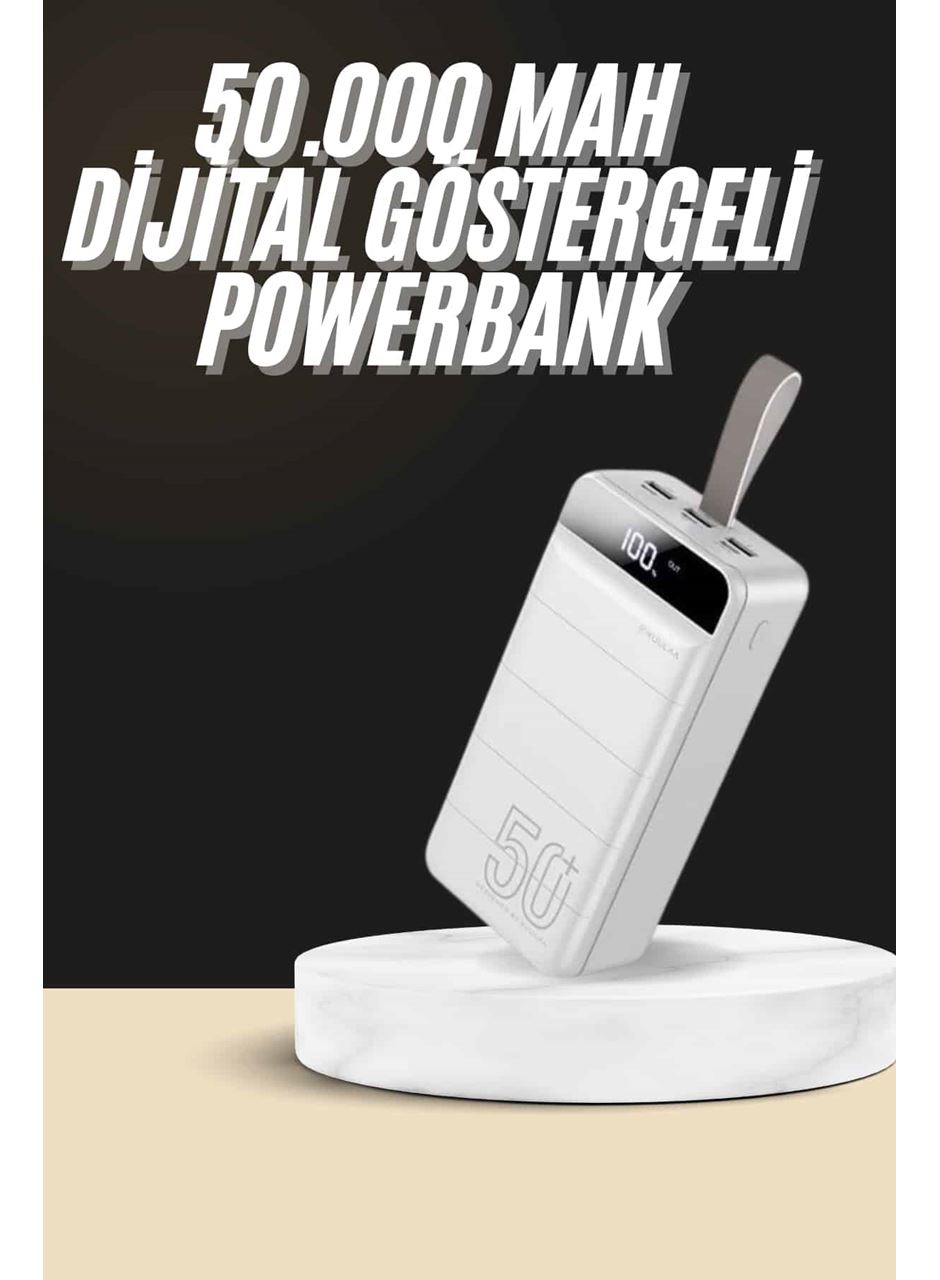 Hızlı Taşınabilir 50.000 Mah Powerbank Led Ekran Android ve İOS Uyumlu