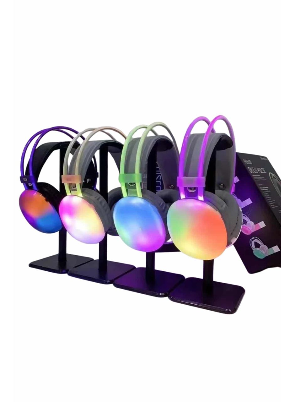 RGB Işıklı Yüksek Ses Kaliteli Kablosuz Kulak Üstü Bluetooth Kulaklık