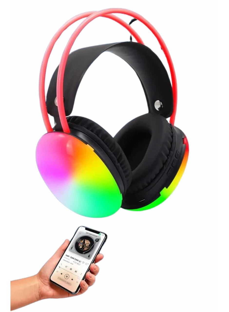 RGB Işıklı Yüksek Ses Kaliteli Kablosuz Kulak Üstü Bluetooth Kulaklık