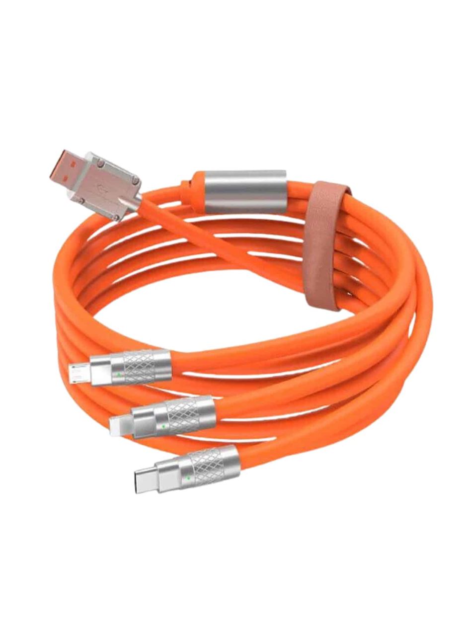 Çoklu Şarj Kablosu USB Type-C İOS Uyumlu 120W Hızlı Şarj Kablosu