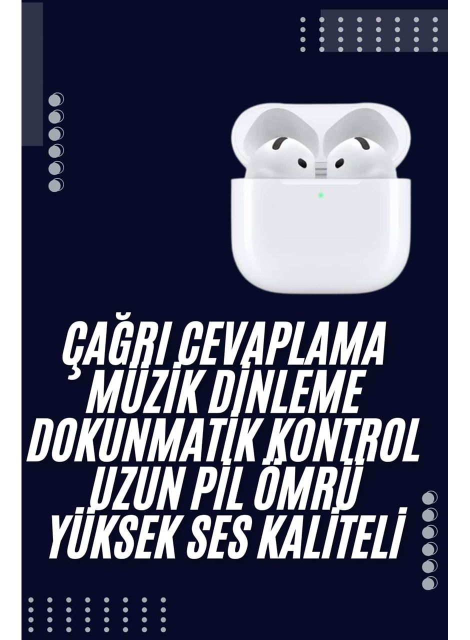 Bluetooth Kulaklık Beyaz Çağrı Cevaplama Dokunmatik Kontrol Kablosuz