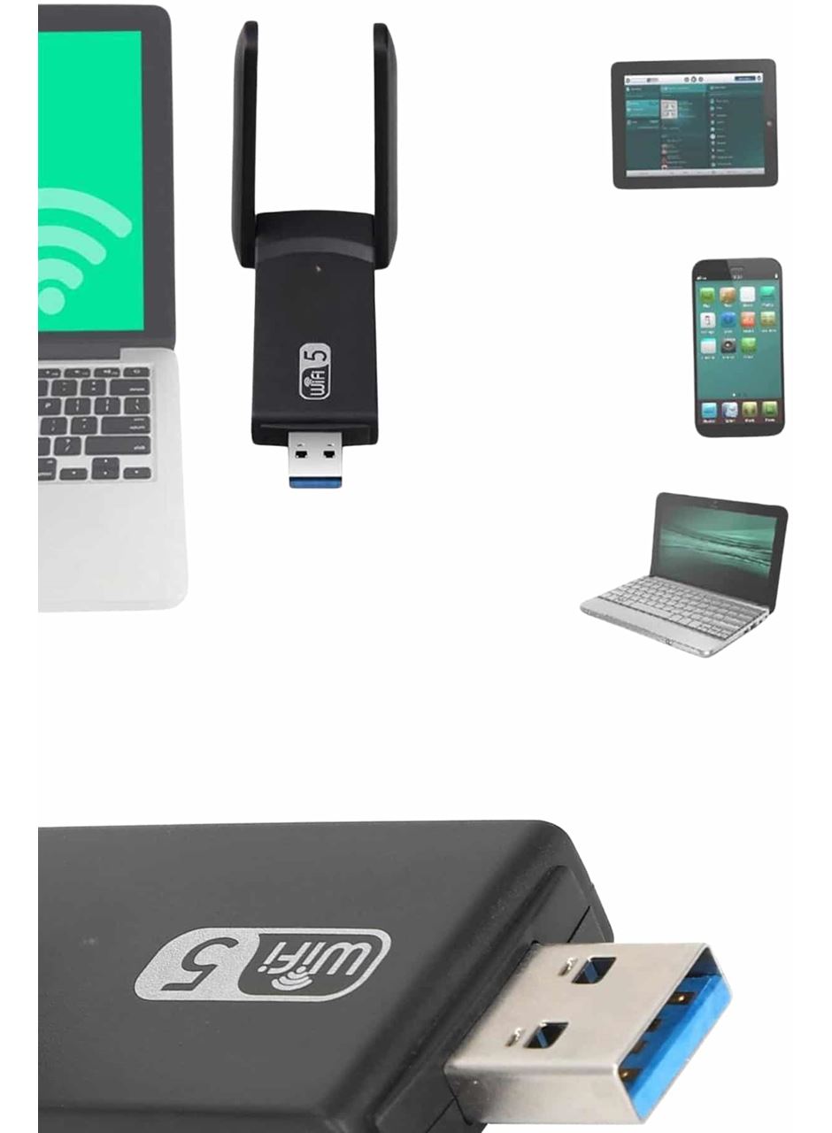 Mbps Wifi Alıcı Kablosuz Wifi Adaptörü Çift Band Çift Antenli