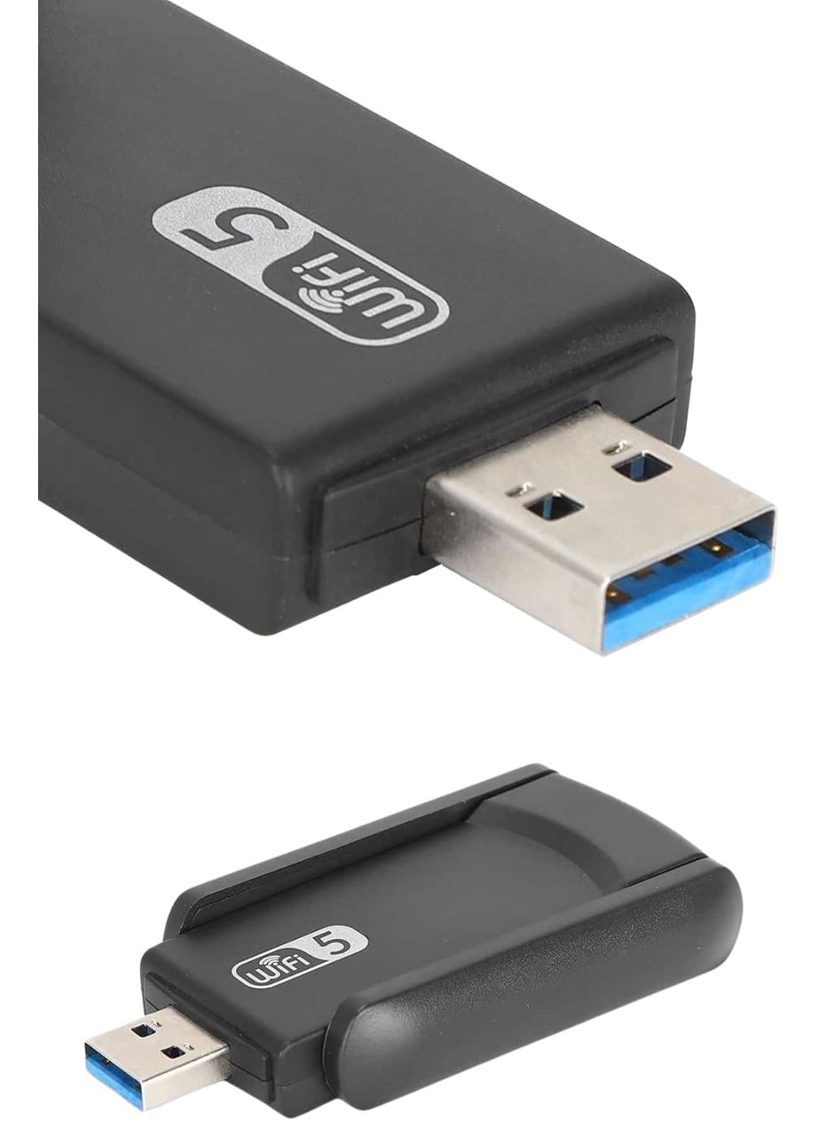 Wifi Adaptörü Bt5.0 Wifi 2'si Bir Arada Çift Bantlı Çift Anten