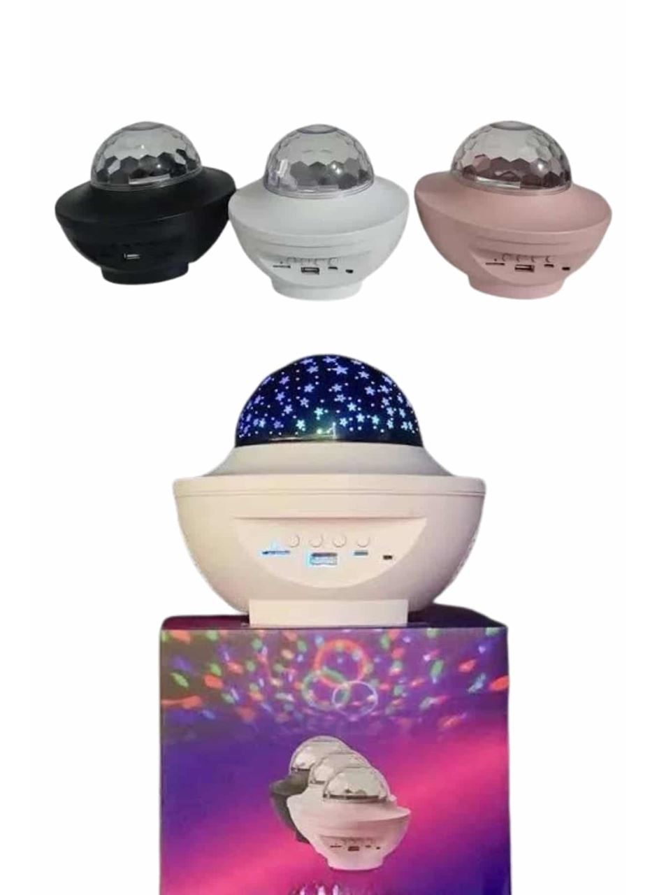 Çok Renkli Projektör Lamba Disko Topu Gece Lambası Kablosuz