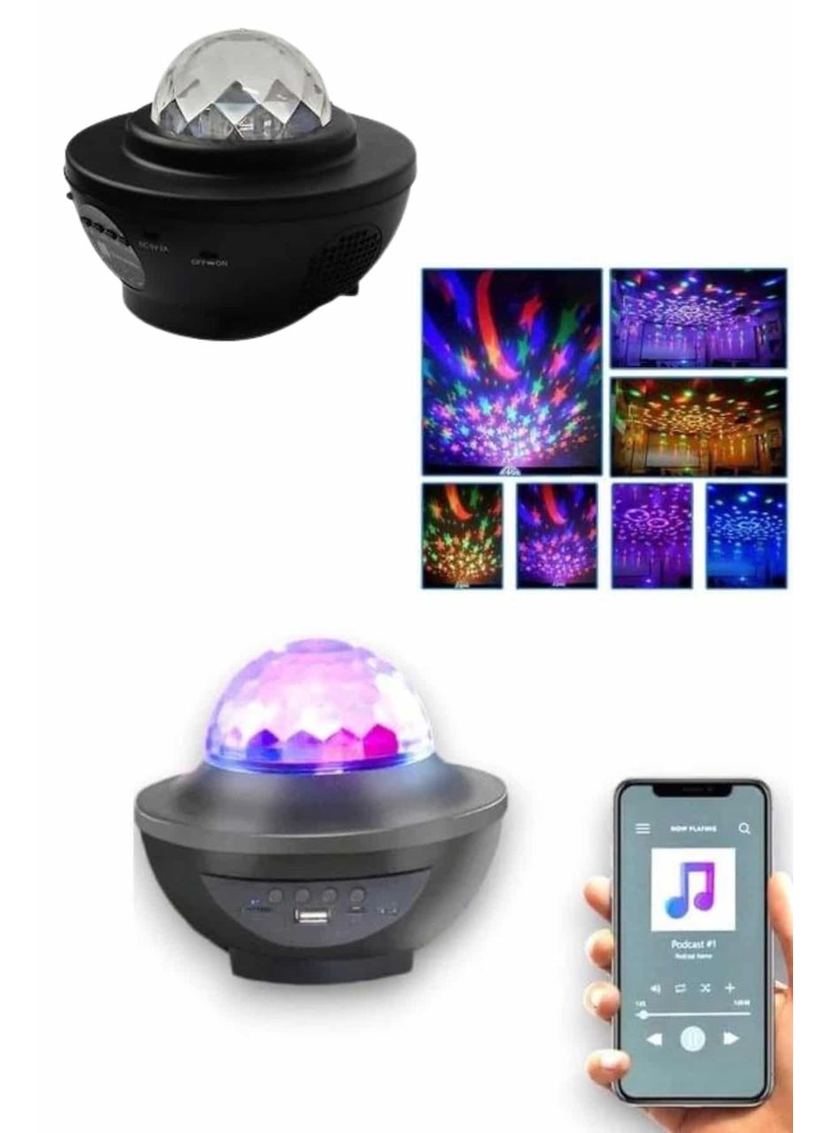 Masa ve Gece Lambası Renkli Projektör Işıklı Disko Topu Bluetooth Hoparlör