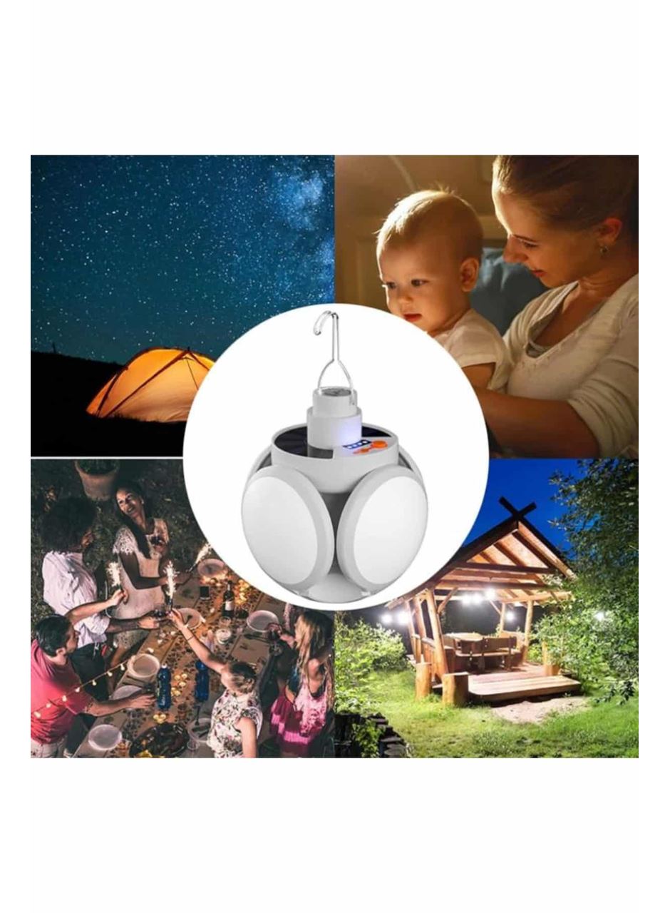 Katlanabilir Askılı Kamp Lambası 5 Kanatlı Pratik Güneş Enerjili