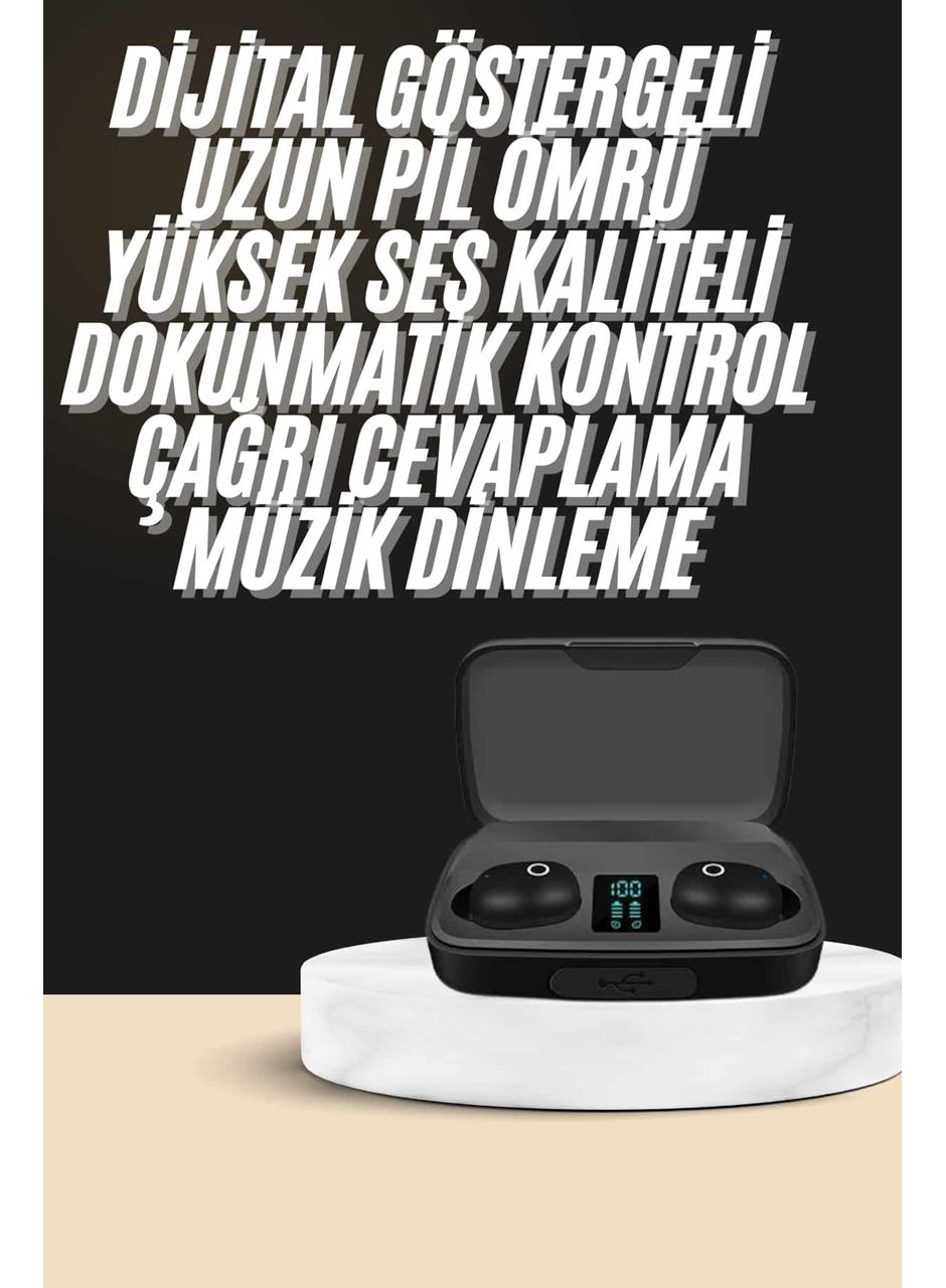 Kablosuz Dijital Göstergeli Çağrı Cevaplayabilen TWS 5.0 Bluetooth Kulaklık