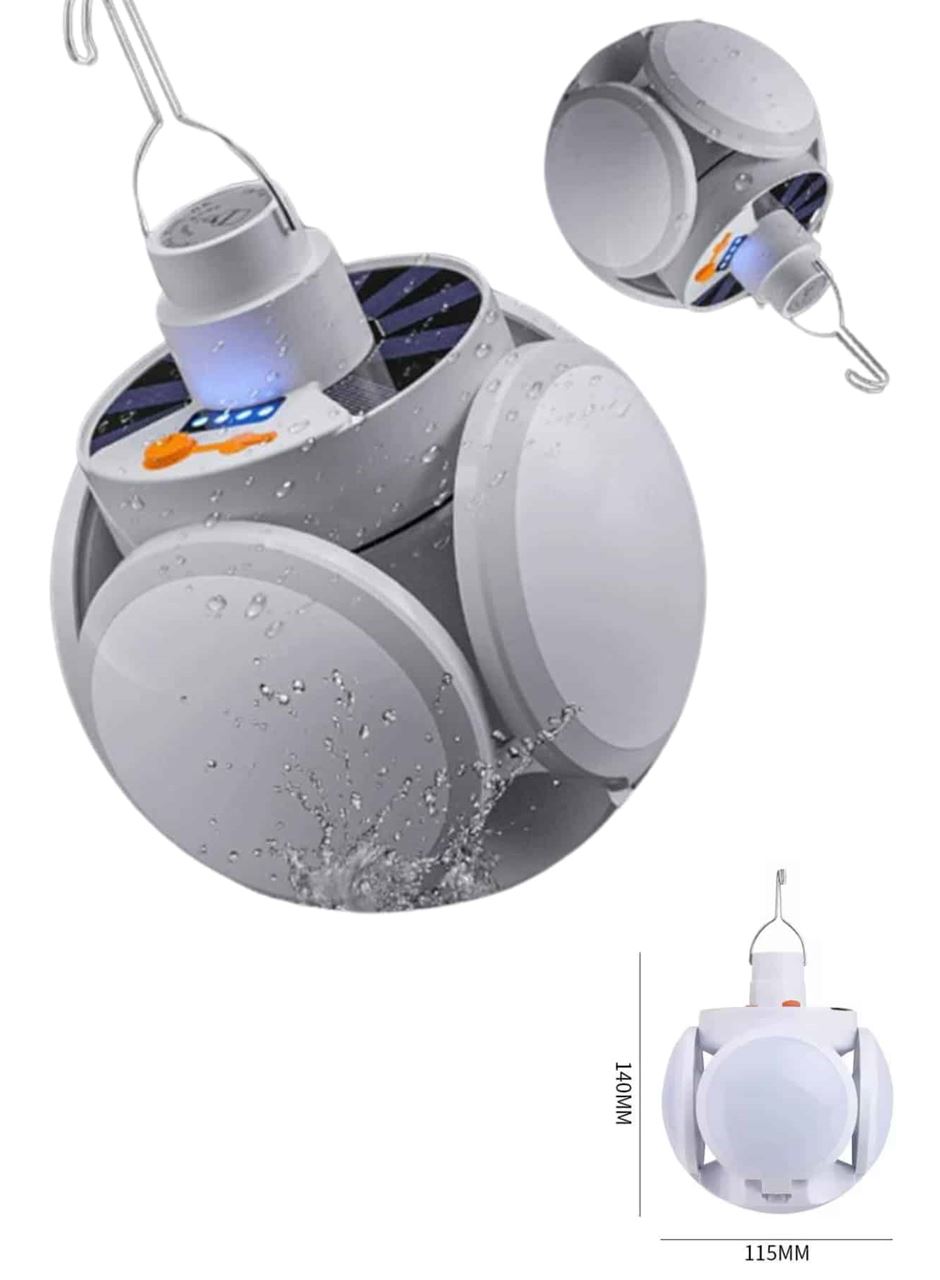 Katlanabilir Askılı Kamp Lambası 5 Kanatlı Pratik Güneş Enerjili