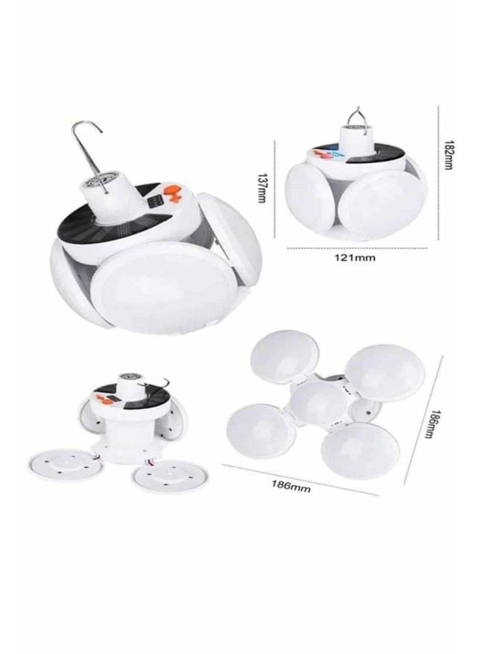 5 Kanatlı Bahçe Aydınlatma Led Askılı Solar Güneş Enerji Usb Sarjlı