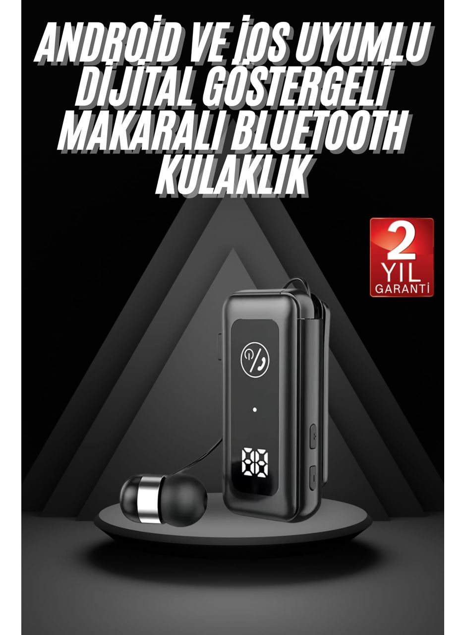 Makaralı Bluetooth Kulaklık Telefon Uyumlu Makaralı TF Kart Girişli Güç Göstergeli