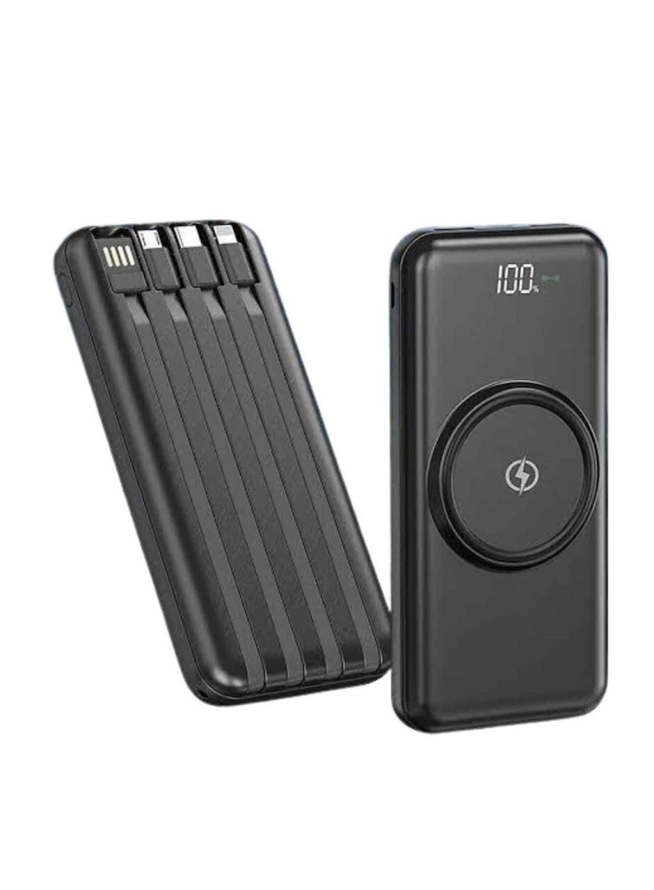 Kablosuz Çoklu Şarj Girişli 10.000 Mah Kablolu Powerbank Taşınabilir